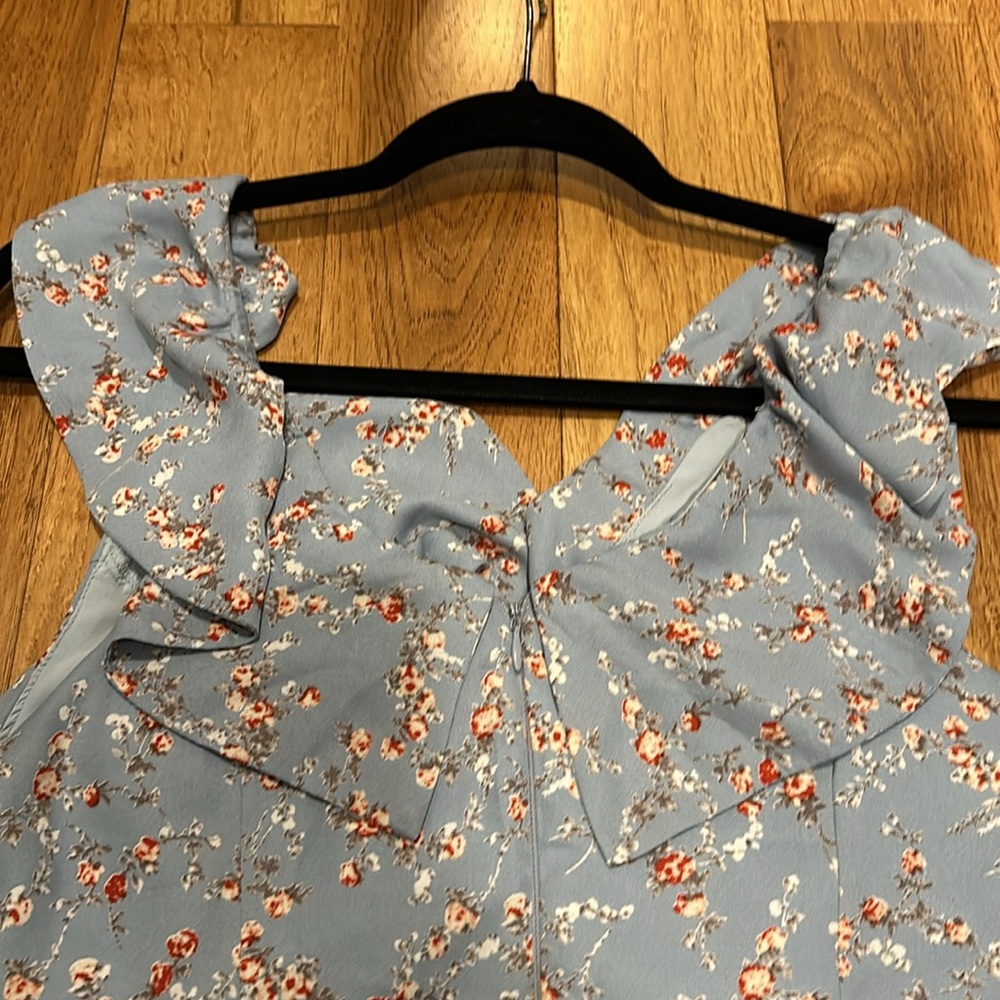Lulu's Light Blue Floral Ruffle Mini Dress - Picture 8 of 10